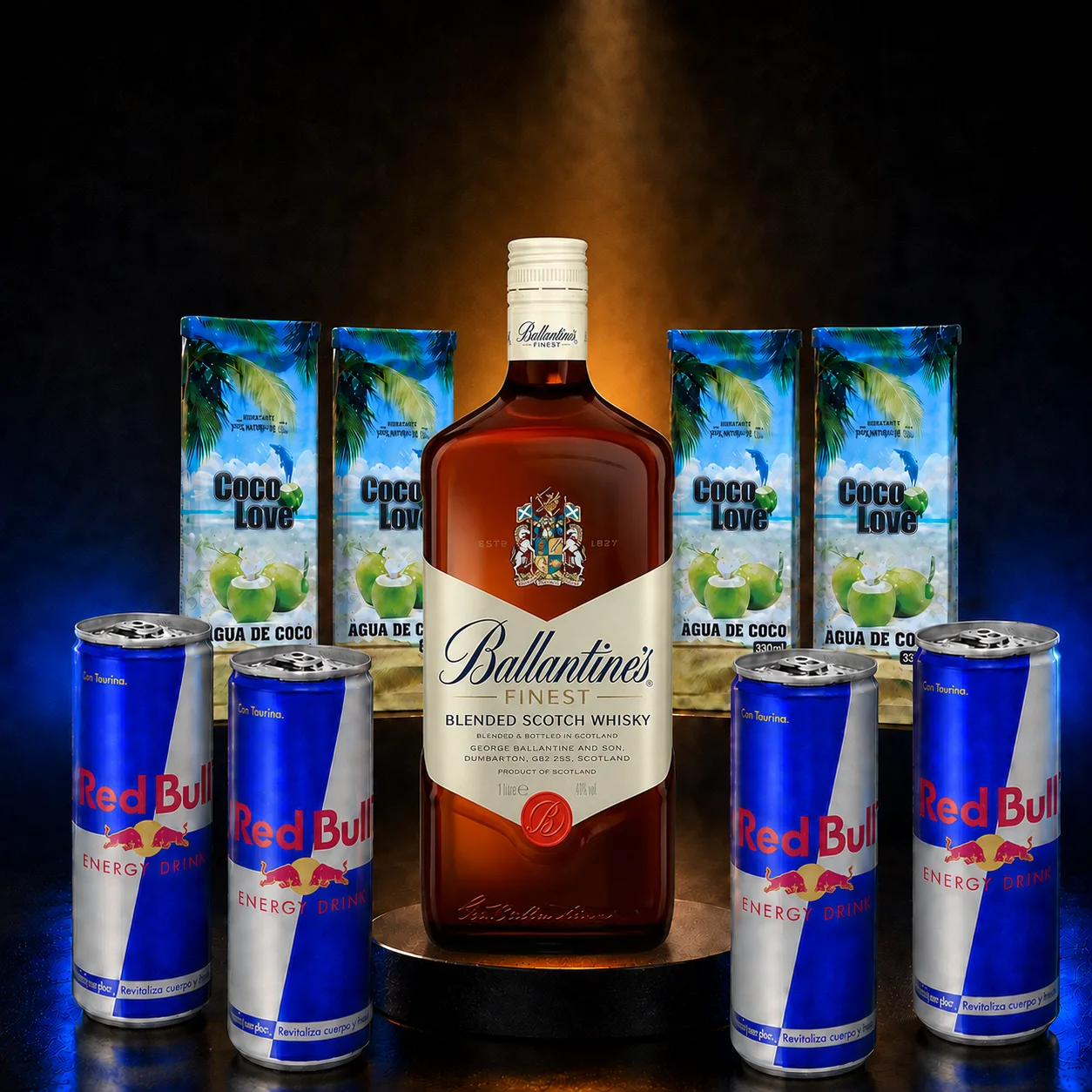 COMBO DE BALLANTINES C/ RED BUL
